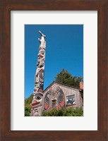 Framed Haida Totem Pole and Tourist Shop, Queen Charlotte Islands, Canada