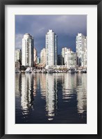 Framed Buildings along False Creek, Vancouver, British Columbia, Canada