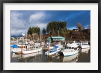 Framed Port Alberni, Harbor Quay Marina, Vancouver Island, British Columbia, Canada