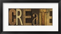 Printers Block Sentiment Panel II - Create Framed Print