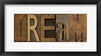 Printers Block Sentiment Panel III  Dream Framed Print