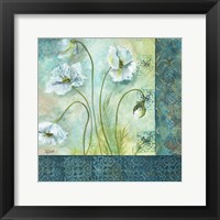 White Poppy Garden II Framed Print