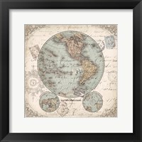 World Hemispheres II Framed Print