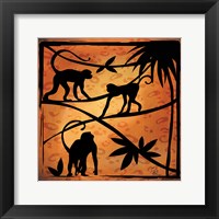 Safari Silhouette II Framed Print