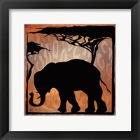 Safari Silhouette IV Framed Print