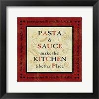 Pasta Sayings II Framed Print