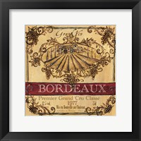 Framed Grand Vin Wine Label III