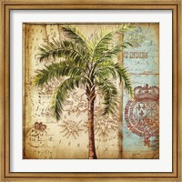 Framed Antique Nautical Palms II