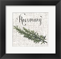 Framed Burlap Herbs I