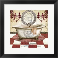 Red French Bath I Framed Print