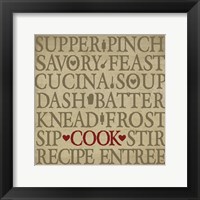 Framed Chef's Words II