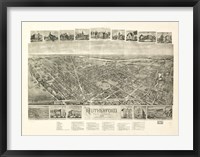 Framed Rutherford, NJ Vintage Map, 1904