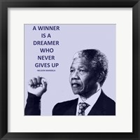 Framed Winner is A Dreamer - Nelson Mandela