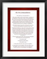 Framed Ten Commandments - Red