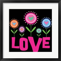 Framed Love Flowers