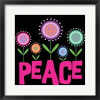 Framed Peace Flowers