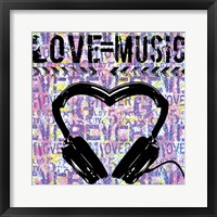 Love - Music 1 Framed Print