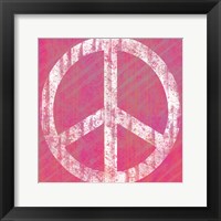 Framed Pink Peace