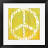 Framed Yellow Peace