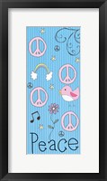Peace Panel - Blue Framed Print