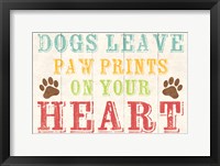 Dogs Leave Paw Prints 1 Framed Print