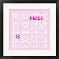 Peace Pink Framed Print
