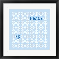 Peace Blue Framed Print