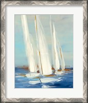 Framed 'Summer Regatta II' border=