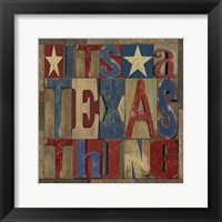 Texas Printer Block III Framed Print