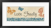 Blue Indigo Sentiment Panel II Framed Print