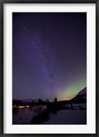 Framed Aurora Borealis and Milky Way