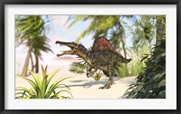 Framed Spinosaurus Hunting for Meal