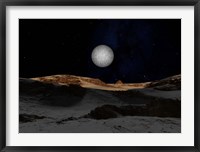 Framed Pluto with Charon in the Sky