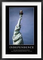 Framed Independence: Inspirational Quote and Motivational Poster