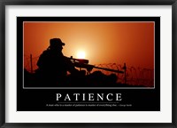 Framed Patience: Inspirational Quote and Motivational Poster