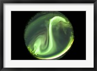 Framed Bright Aurora Borealis