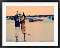 Framed Kissing Couple at Playa de las Teresitas, Tenerife, Canary Islands, Spain