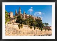 Framed Cathedral of Santa Maria of Palma, Majorca, Balearic Islands, Spain