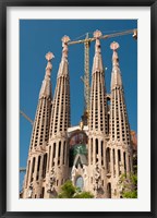 Framed La Sagrada Familia by Antoni Gaudi, Barcelona, Spain