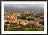 Framed San Vicente de la Sonsierra village, La Rioja, Spain