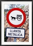 Framed Spain, Majorca, Road Sign