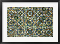 Framed Moorish Mosaic Azulejos (ceramic tiles), Casa de Pilatos Palace, Sevilla, Spain