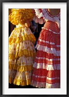 Framed Colorful Flamenco Dresses at Feria de Abril, Sevilla, Spain