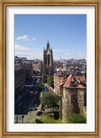Framed Black Gate and St Nicholas Cathedral, Newcastle on Tyne, Tyne and Wear, England
