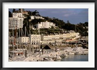 Framed View of Marina and Town from Torquay Pier, Torquay, Devon, England