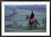 Framed Man on horse, Leicestershire, England