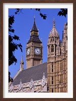 Framed Big Ben and Houses of Parliament, London, England