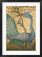 Framed Peacock Mosaic, Eleftherotria Monastery, Macherado, Zakynthos, Ionian Islands, Greece
