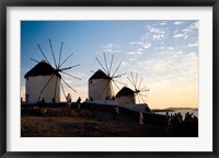 Framed Famous Windmills, Hora, Mykonos, Greece