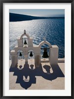 Framed Bell Tower overlooking The Caldera, Oia, Santorini, Greece